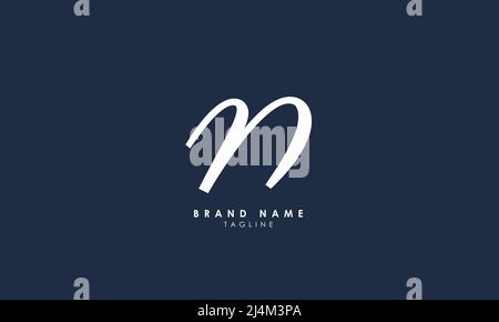 Buchstaben des Alphabets Initialen Monogramm-Logo N Stock Vektor