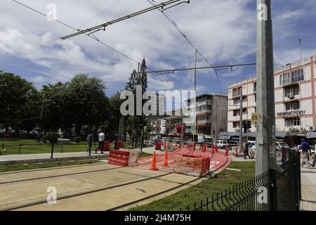 Die Phase 2 des Metro Express-Netzausbaus erstreckt sich über eine 12,6 km lange Strecke, die Rose Hill mit Curepipe bis Jan Palach South verbinden wird Stockfoto