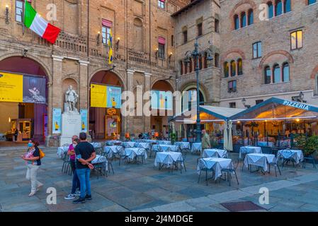 Parma, Italien, 24. September 2021: Piazza Giuseppe Garibaldi im Zentrum der italienischen Stadt Parma. Stockfoto