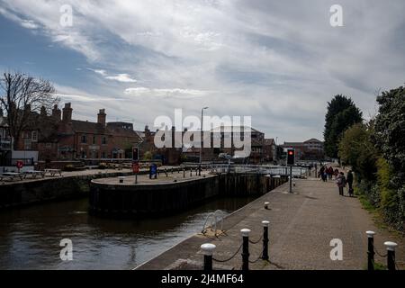 Newark Town Lock Newark, Nottinghamshire Stockfoto