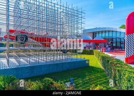 Maranello, Italien, 23. September 2021: Eingang zum museo Ferrari in Maranello, Italien. Stockfoto