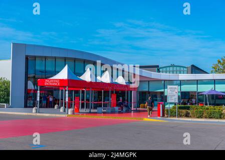 Maranello, Italien, 23. September 2021: Eingang zum museo Ferrari in Maranello, Italien. Stockfoto