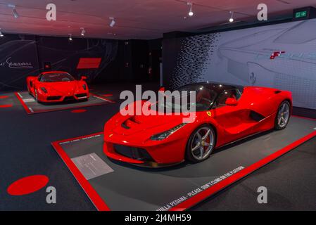 Maranello, Italien, 23. September 2021: LaFerrari im Museo Ferrari in Maranello, Italien. Stockfoto