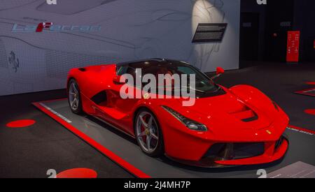 Maranello, Italien, 23. September 2021: LaFerrari im Museo Ferrari in Maranello, Italien. Stockfoto