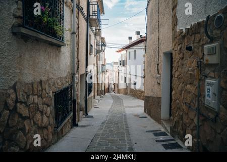 Pilgerweg nach Santiago: Cirauqui bei Sonnenaufgang. Spanien. Hochwertige Fotos Stockfoto