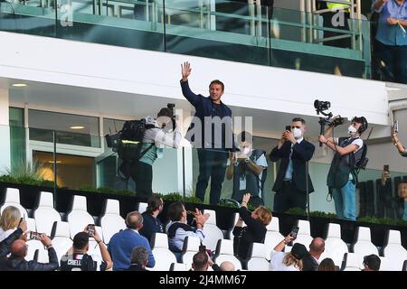 TURIN, ITALIEN, 13. APRIL 2022. Alessandro Del Piero während des Spiels zwischen dem FC Juventus und dem FC Bologna am 16. April 2022 im Allianz Stadium in Turin, Italien. Endergebnis 1-1. Kredit: Massimiliano Ferraro/Medialys Images/Alamy Live Nachrichten Stockfoto