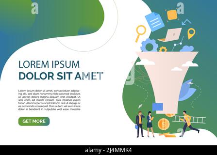 Sale flat Icon. Shop, Store, Profit, Trichter. Geschäftskonzept. Kann für Themen wie E-Commerce, Teamarbeit, Werbung verwendet werden Stock Vektor