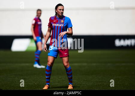 16.. April 2022; Estadio Antonio Puchades, Valencia, Spanien; La Liga Iberdrola Fußball, Valencia CF gegen FC Barcelona; Liga Iberdrola; Ingrid Enge Stockfoto