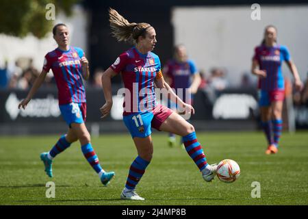 16.. April 2022; Estadio Antonio Puchades, Valencia, Spanien; La Liga Iberdrola Fußball, Valencia CF gegen FC Barcelona; Liga Iberdrola; Alexia Pute Stockfoto