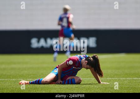 16.. April 2022; Estadio Antonio Puchades, Valencia, Spanien; La Liga Iberdrola Fußball, Valencia CF gegen FC Barcelona; Liga Iberdrola; Ingrid Enge Stockfoto