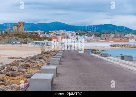 Tarifa, Spanien, 23. Mai 2021: Blick auf die spanische Stadt Tarifa Stockfoto