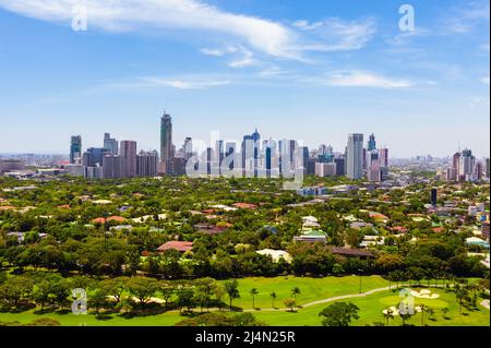 Manila Stadt Luftbild Hauptstadt der Philippinen Stockfoto