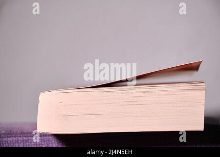 Buchfoto mit isoliertem Hintergrund. Stockfoto