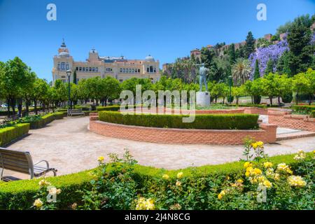 Garten von Pedro Luis Alonso vor dem Rathaus von Malaga, Spanien Stockfoto