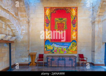 Alcala la Real, Spanien, 25. Mai 2021: Innenraum der Kirche in Fortaleza de la Mota in Alcala la Real in Spanien Stockfoto