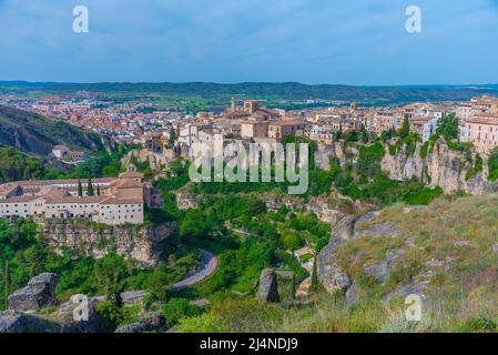 Panoramablick auf die spanische Stadt Cuenca Stockfoto