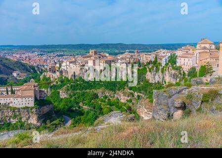 Panoramablick auf die spanische Stadt Cuenca Stockfoto