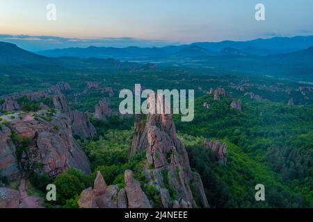 Felsformationen genannt Belogradchik Felsen in Bulgarien Stockfoto