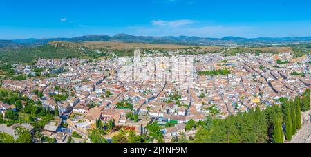 Luftaufnahme der Stadt Alcala la Real in Spanien Stockfoto