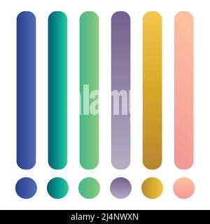 Schöne Farbverlauf-Sammlung. Multicolor grün lila gelb orange rosa cyan Kreis Verläufe, bunte weiche runde Tasten Vektor-Set Premium-Vektor Stock Vektor
