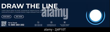 Abstraktes Bannerdesign für LinkedIn und andere Social-Media-Plattenformen Stock Vektor