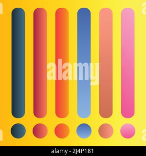 Schöne Farbverlauf-Sammlung. Multicolor grün lila gelb orange rosa cyan Kreis Verläufe, bunte weiche runde Tasten Vektor-Set Premium-Vektor Stock Vektor