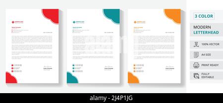 Abstract Corporate Simple Business Style Briefkopfdesign. Drucken Ready Briefkopfdesign Stock Vektor