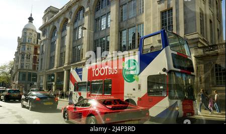 Toot Bus London, Vereinigtes Königreich Stockfoto