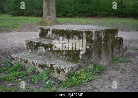 Ein Pferdeblock aus Stein in Milton Keynes. Stockfoto