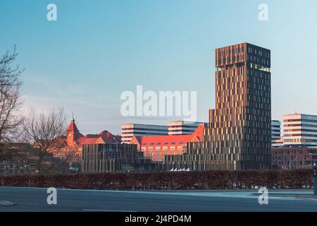 Abendliches Stadtbild von Sonderborg (Dan. Sønderborg), Stadt im Süden Dänemarks Stockfoto