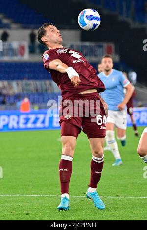 Pietro Pellegri (FC Turin) während der Italienischen Fußball-Liga Ein Spiel 2021/2022 zwischen SS Lazio und turin FC im Olimpic Stadium in Stockfoto
