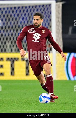 Ricardo Rodriguez (FC Turin) während der Italienischen Fußball-Liga Ein Spiel 2021/2022 zwischen SS Lazio und turin FC im Olimpic Stadium i Stockfoto