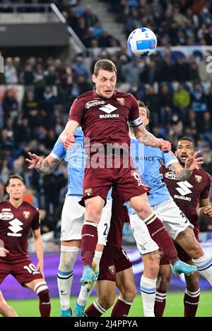 Andrea Belotti (Turin FC) während der Italienischen Fußball-Liga Ein Spiel 2021/2022 zwischen SS Lazio und turin FC im Olimpic Stadium in R Stockfoto
