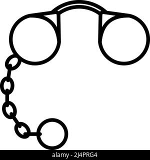 Pince-Nez-Symbol. Auffälliges Design mit bearbeitbarer Konturbreite. Vektorgrafik. Stock Vektor