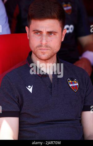 Granada, Spanien. 17. April 2022. La Liga Spanisches Fußballspiel La Liga Granada gegen Levante im Nuevo Los Carmenes Stadion, Granada 17. April 2022 900/Cordon Quelle der Presse: CORDON PRESS/Alamy Live News Stockfoto