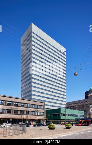 Radisson Collection Hotel, Royal Copenhagen (SAS Hotel), entworfen von Arne Jacobsen (1960); Kopenhagen, Dänemark Stockfoto