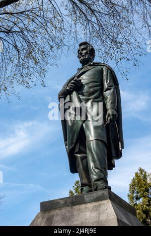 Abraham Lincoln Bronzestatue auf dem Union Square, NYC, USA 2022 Stockfoto