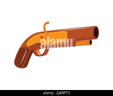 Detaillierte alte und antike Waffe Illustration Vektor Stock Vektor