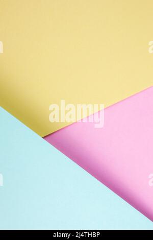 Geometrische Pastell Papier Hintergrund Textur. Minimalistischer Hintergrund mit vertikaler Textur Stockfoto
