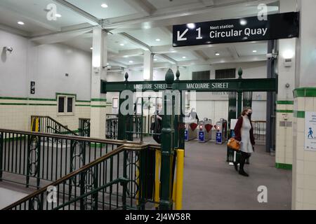 Bahnhof St. James von Sydney Stockfoto