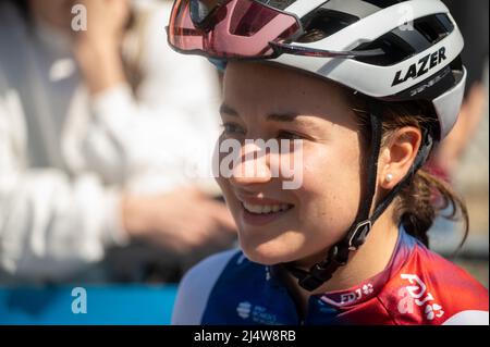 Jade WIEL FDJ Nouvelle-Aquitaine Futuroscope während des Grand Prix der Frauen in Chambery 2022, des französischen Elite-Cup-Radrennens der Frauen am 17. April 2022 in Chambéry-le-Vieux, Frankreich - Foto Florian Frison / DPPI Stockfoto