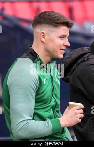 Kevin Nesbitt, Profifußballer, der für den Hibernischen Fußballverein in der schottischen Premier League spielt. Stockfoto