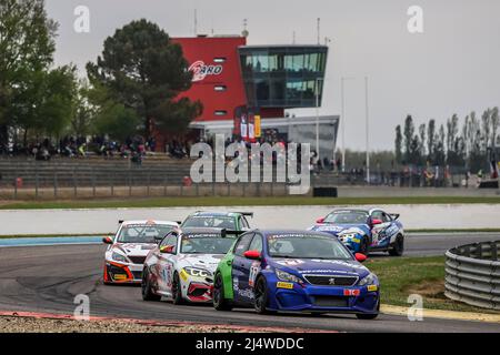 77 JACOB-CANO Julien, Terre et Mer Performance von JSB, Peugeot 308 RC, Aktion während der 1. Runde des Championnat de France FFSA Tourisme 2022, vom 16. Bis 19. April 2022 auf dem Circuit Paul Armagnac, in Nogaro, Frankreich, Frankreich - Foto Grégory Lenormand / DPPI Stockfoto