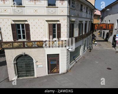 Mendrisio, Schweiz - 15. April 2022: Drohnenansicht bei Mendrisio in der Schweiz Stockfoto