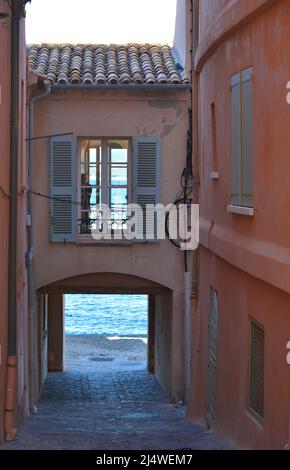 Bezirk La Ponche in St. Tropez Stockfoto