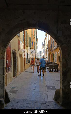 Bezirk La Ponche in St. Tropez Stockfoto