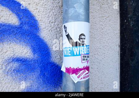 Aufkleber gegen die AfD in Berlin Stockfoto