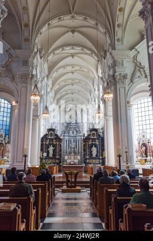 Scherpenheuve, Belgien - 17. April 2022: Interior Averbode Abbey in Scherpenheuvel-Zichem in Belgien Stockfoto