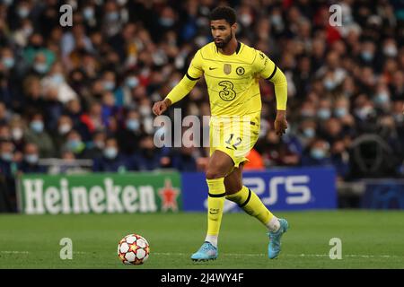 Madrid, Spanien, 12.. April 2022. Ruben Loftus-Cheek des FC Chelsea während des UEFA Champions League-Spiels im Bernabeu, Madrid. Bildnachweis sollte lauten: Jonathan Moscrop / Sportimage Stockfoto