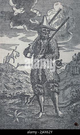 Das Leben und die Abenteuer von Robinson Crusoe von Daniel Defoe, illustriert vom THOMAS STOTHARD Verlag Boston (Franklin and Hawley Streets) : D. Lothrop and Company 1884 Stockfoto